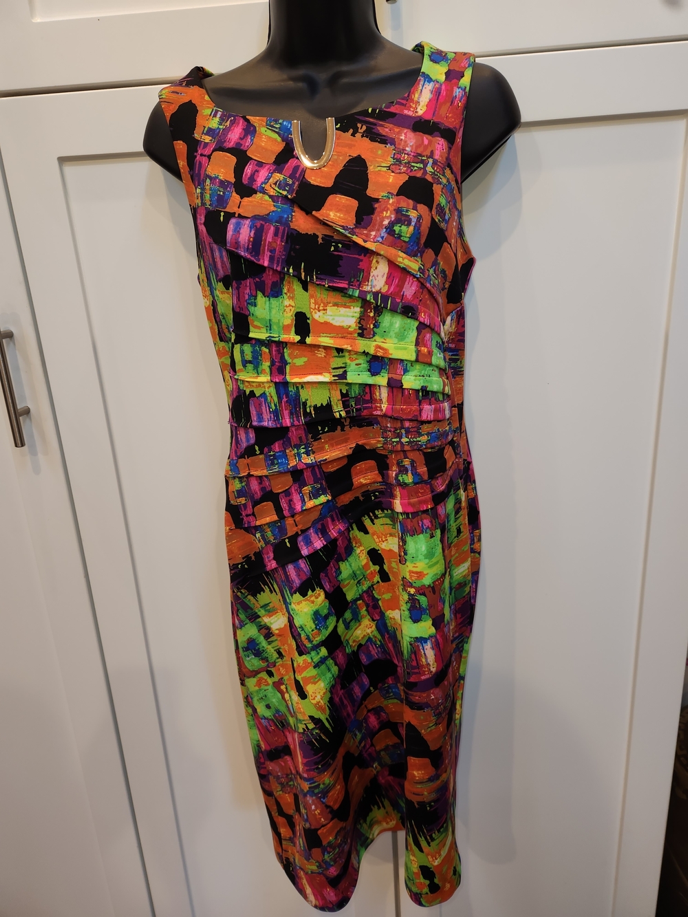 🍉Joseph Ribkoff Abstract Midi Dress - Picture 5 of 8